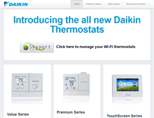 Tablet Screenshot of daikinthermostats.com